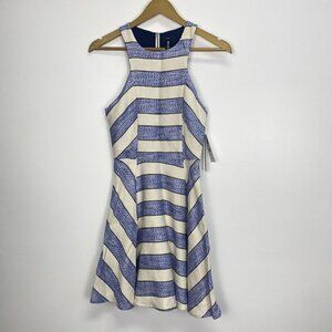 NWT Design Lab Blue and White Striped Dress